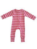 Valentine Stripe / Organic 2-Way Zip Romper