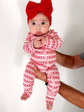 Valentine Stripe / Organic 2-Way Zip Romper