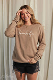 HOMEBODY Mineral Graphic Sweatshirt - Beach Sand