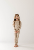 Tan & Cream Lightning Bolt | Bamboo Two Piece Pajamas