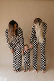 Black Checker | Bamboo Zip Pajamas