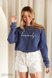 HOMEBODY Mineral Graphic Sweatshirt - Vintage Denim