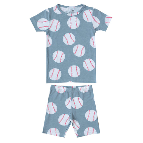 Slugger Two Piece Short Sleeve Pajama Set