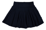 Jet Black Pleated Skort