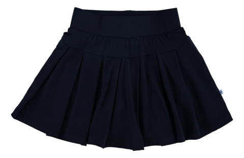 Jet Black Pleated Skort