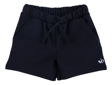 Jet Black Bamboo/Cotton Shorts