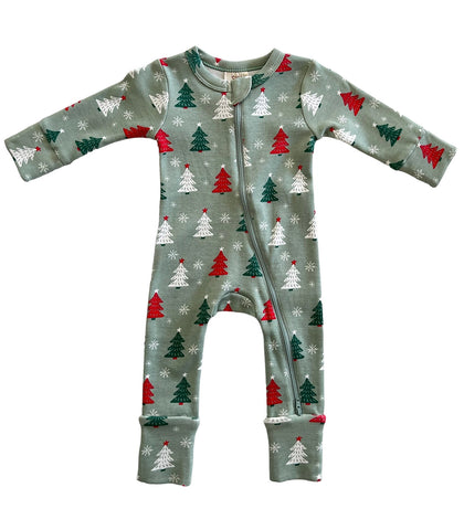 Green Christmas Tree Convertible Romper- FINAL SALE