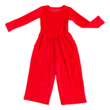 Red Velvet Leggy Jumpsuit