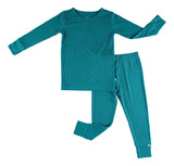 Spruce Ribbed Two Piece Pajama Set - Final Sale