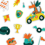 Play Again! Reusable Sticker Scenes: Dragon Racetrack