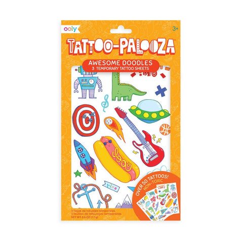 Tattoo Palooza Temporary Tattoo- Awesome Doodles