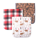 Copper Pearl Single Burp Cloth- Lumberjack