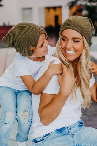 Beau Hudson Olive Knit Beanie- FINAL SALE