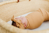 Copper Pearl Knit Swaddle Blanket- Dune