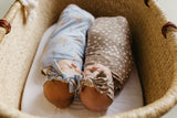 Copper Pearl Knit Headband Bow - Fawn