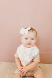 Copper Pearl Single Bandana Bib- Coral (new style)