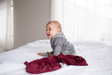 Copper Pearl Knit Swaddle Blanket- Ruby