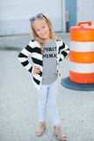 Beau Hudson Black and White Knit Stripe Cardigan- Kids- FINAL SALE