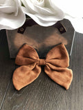 Large Linen Bow on Clip