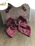 Large Linen Bow on Clip