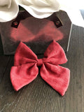 Large Linen Bow on Clip