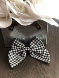 Large Linen Bow on Clip