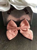 Large Linen Bow on Clip