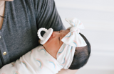 Copper Pearl Knit Headband Bow - Daydream