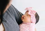 Copper Pearl Knit Headband Bow - Lucy