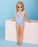 Mud Pie Striped Rosebud Swimsuit