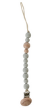 Chewable Charm Petite Pacifier Clip- Grey