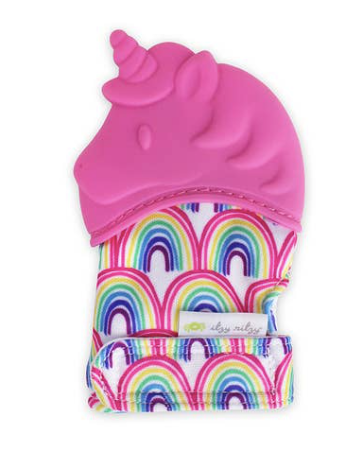 Itzy Ritzy Teething Mitt- Hot Pink Unicorn