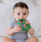 Itzy Ritzy Chew Crew Silicone Teether- Dinosaur