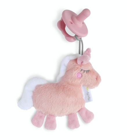 Itzy Ritzy Sweetie Pal Pacifier and Stuffed Animal- Unicorn- FINAL SALE