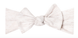 Copper Pearl Knit Headband Bow - Oat