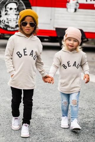 Kid's Tall Beau Hudson Hoodie- Bone- FINAL SALE