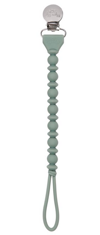 Itzy Ritzy Beaded Sweetie Strap Silicone Pacifier Clip- Succulent-FINAL SALE