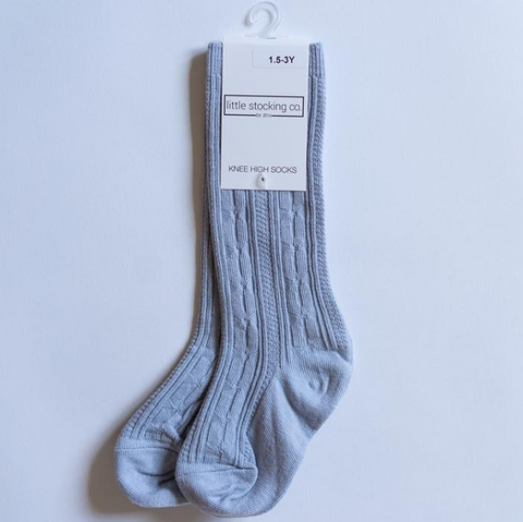 Powder Blue Knee High Socks