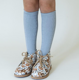 Powder Blue Knee High Socks