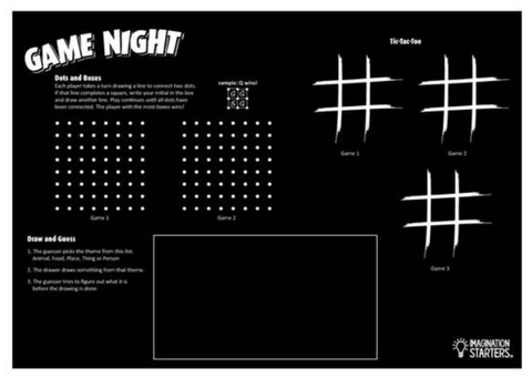 Chalkboard Game Night Placemat