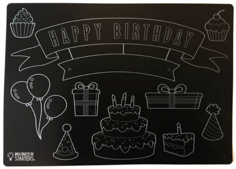 Chalkboard Happy Birthday Placemat