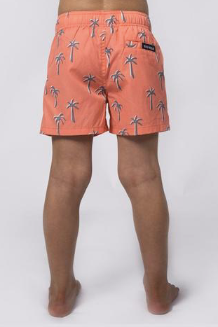 Beau Hudson Kid's Orange Palm Swim Shorts- FINAL SALE