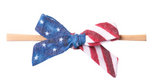 Copper Pearl Ribbon Nylon Bow- Patriot