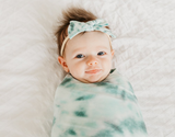 Copper Pearl Knit Swaddle Blanket- Bahama