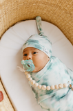 Copper Pearl Knit Swaddle Blanket- Bahama