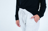 Women's Jogger Set- Black Top with Grey Bottoms- Final Sale