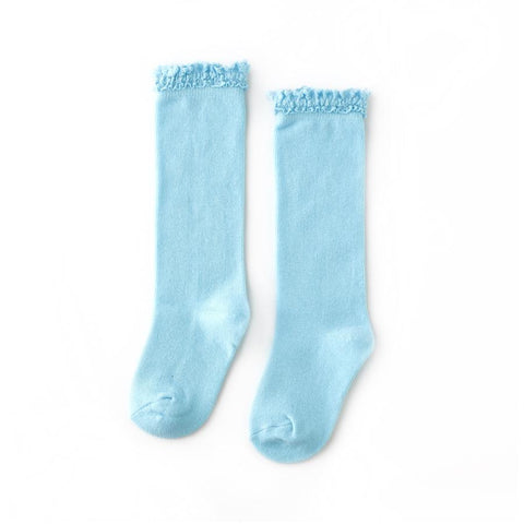 Aqua Lace Top Knee Highs