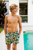 Beau Hudson Kid's Swim Shorts- Lemon Spritz- FINAL SALE