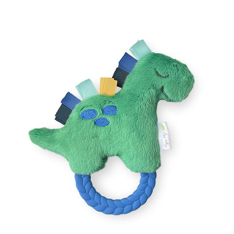 Itzy Ritzy Dino Plush Rattle Pal with Teether- FINAL SALE