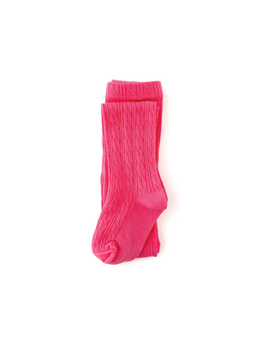 Hot Pink Cable Knit Tights